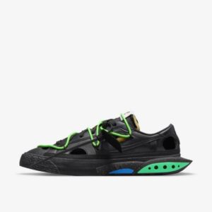 Blazer Low x Off-White (Black and Electro Green)